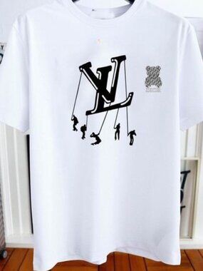 Streetwear Graphic Tee - Abstract Monogram & Puppet Silhouette Art